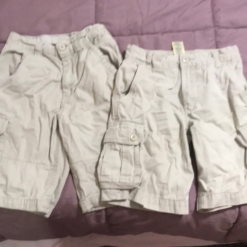 2 pairs of Khaki shorts. Boys 8